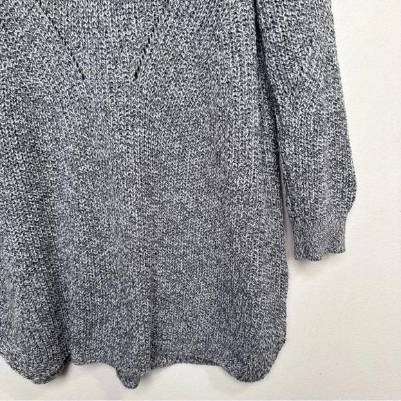 Topshop Womens 6 Marble Grey  Balloon Sleeve Mock Neck Sweater Dress - Picture 6 of 15